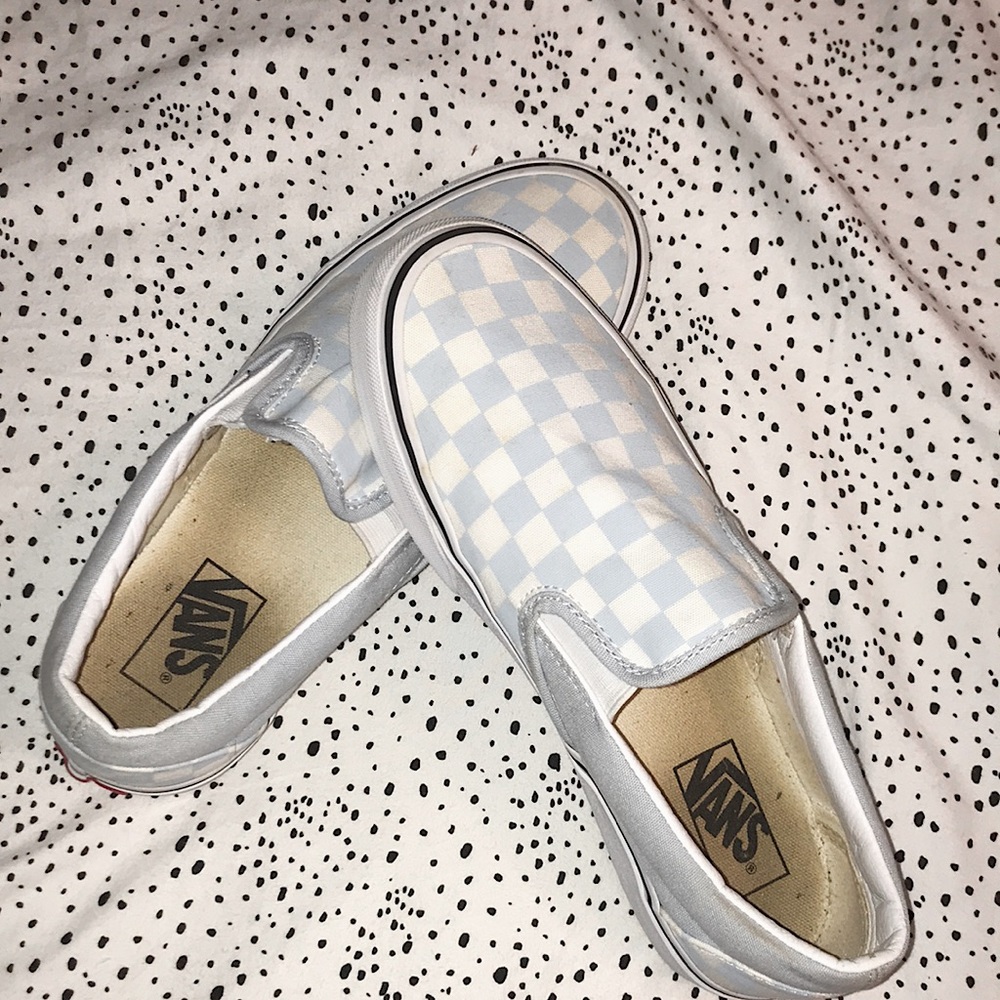 Blue checkered vans